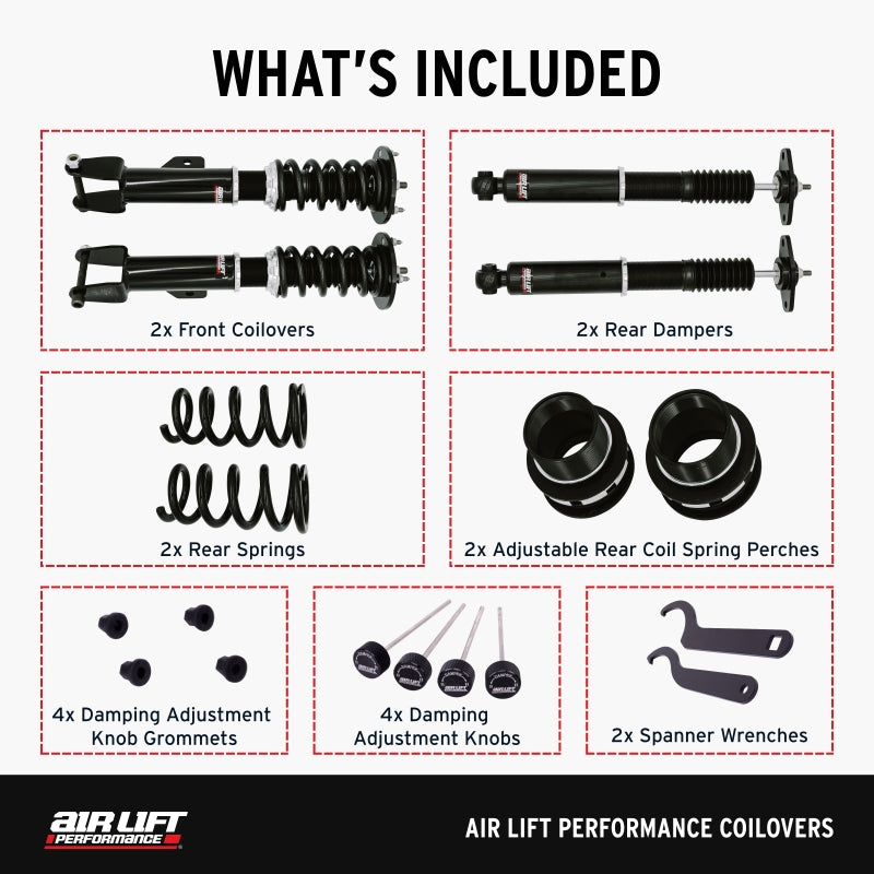 Air Lift Performance 11-23 Chrysler 300 / 15-23 Dodge Challenger Coilover Kit Coilovers Air Lift