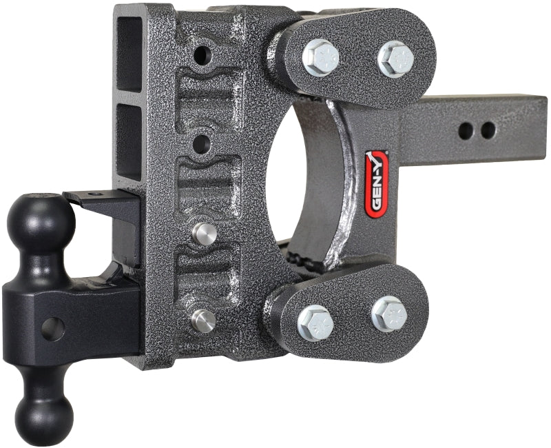 Gen-Y The Boss Torsion-Flex 2.5in Shank 6in Drop 21K Hitch w/GH-061 Dual-Ball/GH-062 Pintle Lock Hitch Receivers GEN-Y Hitch