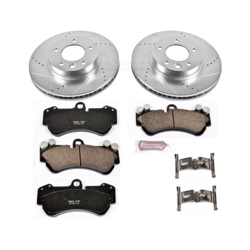 Power Stop 04-06 Porsche Cayenne Front Z23 Evolution Sport Brake Kit Brake Kits - Performance D&S PowerStop