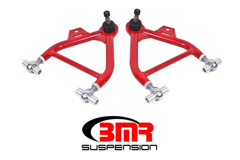 BMR 79-93 Fox Mustang Lower A-Arms (Coilover Only) w/ Adj. Rod End and Tall Ball Joint - Red Control Arms BMR Suspension