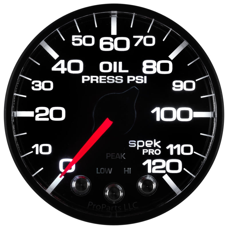 Autometer Spek-Pro - Nascar 2-1/16in Oil Press 0-120 psi Bfb Ecu Gauges AutoMeter