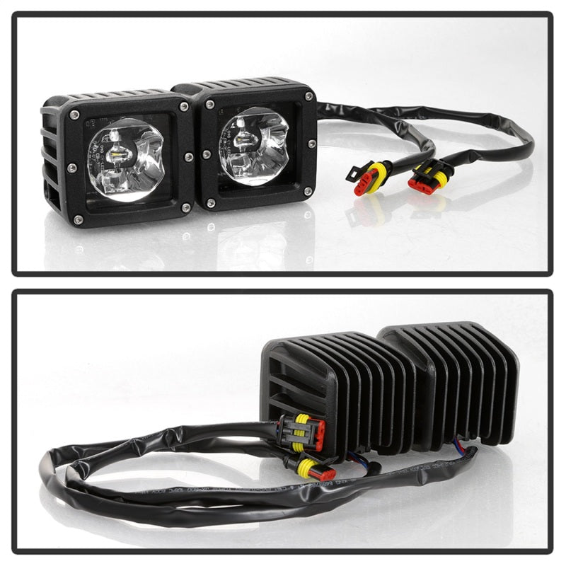 Spyder Dodge Ram 2013-2018 1500 Only Full LED Fog Lights W/Bracket and Universal Switch- Clear Fog Lights SPYDER