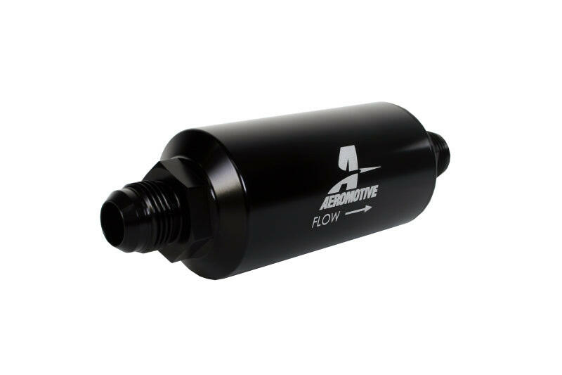 Aeromotive In-Line Filter - (AN-10) 100 Micron Stainless Steel Element Black Anodize Finish Fuel Filters Aeromotive