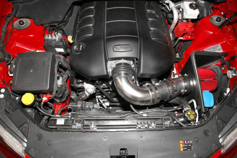 Spectre 08-09 Pontiac G8 V8-6.0/6.2L F/I Air Intake Kit - Polished w/Red Filter Cold Air Intakes Spectre