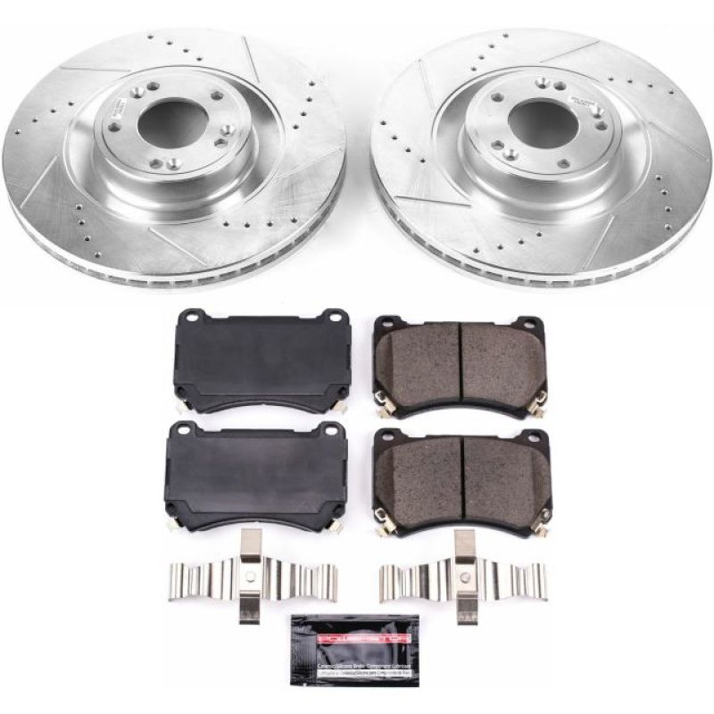 Power Stop 2011 Hyundai Equus Front Z23 Evolution Sport Brake Kit Brake Kits - Performance D&S PowerStop
