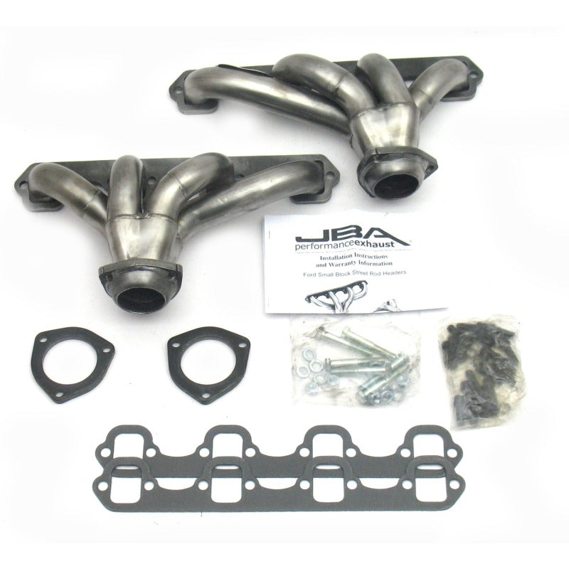 JBA Ford 260-351W SBF 1-5/8in Primary Raw 409SS Tight Tuck Header Headers & Manifolds JBA