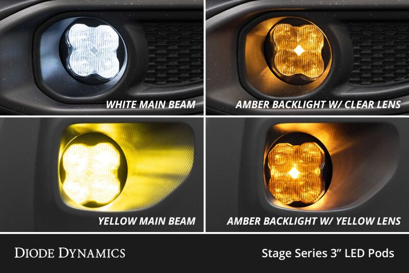 Diode Dynamics SS3 Sport Type B Kit ABL - White SAE Fog Light Accessories and Wiring Diode Dynamics