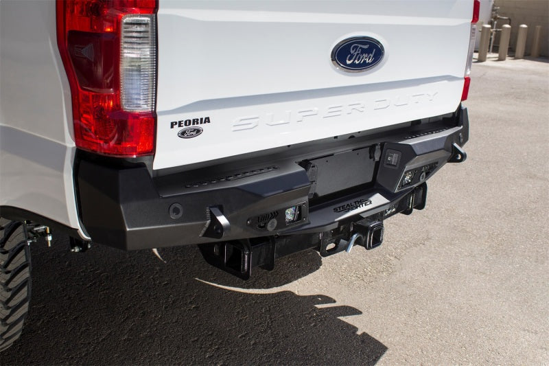 Addictive Desert Designs 17-18 Ford F-250 Raptor Stealth Fighter Rear Bumper w/ Backup Sensor Cutout Bumpers - Steel Addictive Desert Designs