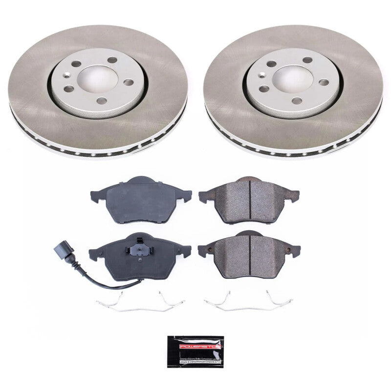 Power Stop 99-05 Volkswagen Jetta Front Semi-Coated Rotor Kit Brake Kits - Performance Blank PowerStop