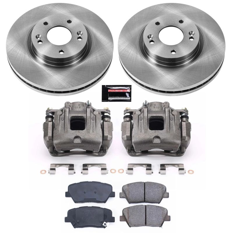 Power Stop 10-12 Hyundai Santa Fe Front Autospecialty Brake Kit w/Calipers Brake Kits - OE PowerStop