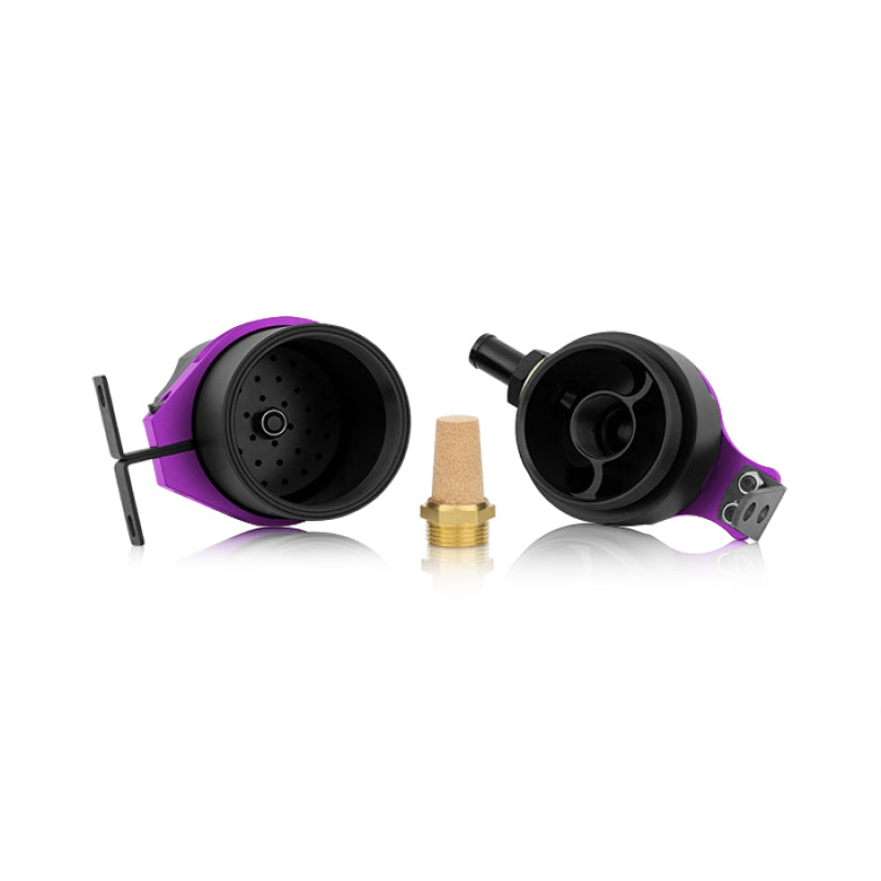 Mishimoto Universal Baffled Oil Catch Can - Purple Oil Catch Cans Mishimoto