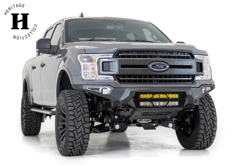 Addictive Desert Designs 18-20 Ford F-150 Bomber Front Bumper w/ Dual 20IN LED Mounts Bumpers - Steel Addictive Desert Designs