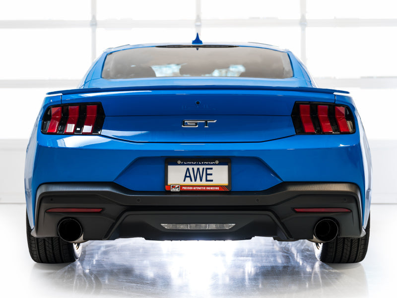 AWE 2024 Ford Mustang GT Fastback S650 RWD Track Edition Cat-Back Exhaust w/ Dual Diamond Black Tips Catback AWE Tuning