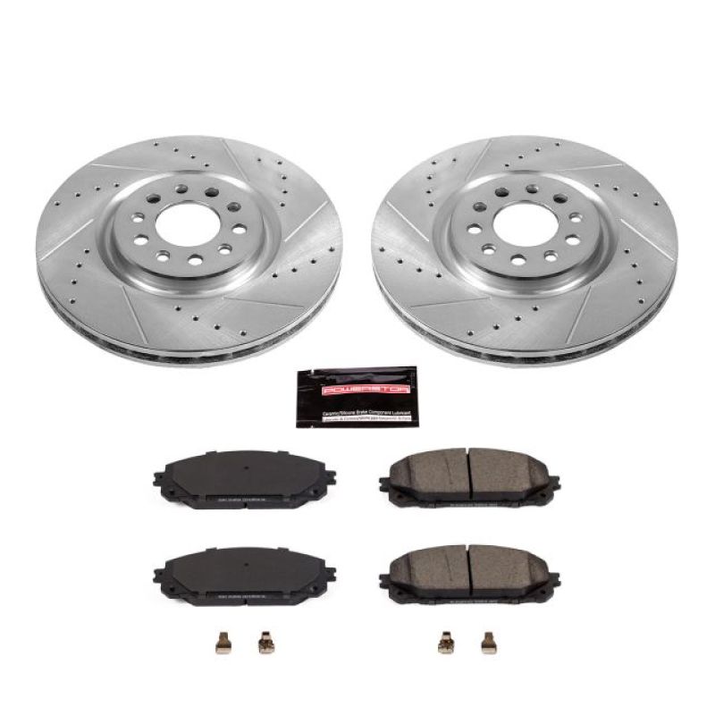 Power Stop 17-19 Jeep Cherokee Front Z23 Evolution Sport Brake Kit Brake Kits - Performance D&S PowerStop