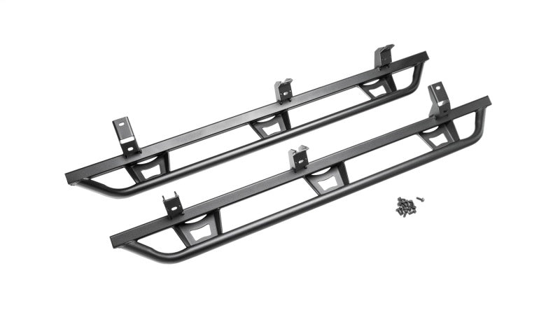 N-Fab Trail Slider Steps 2021 Ford Bronco 4 Door - Textured Black Body Armor & Rock Rails N-Fab