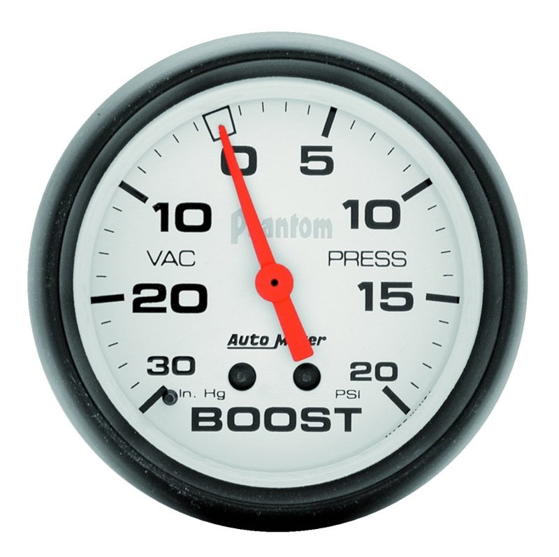 AutoMeter Gauge Vac/Boost 2-5/8in. 30Inhg-20PSI Mechanical Phantom Gauges AutoMeter