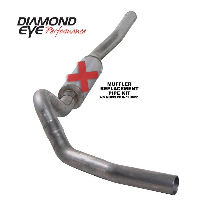 Diamond Eye KIT 4in Catback Single MFLR RPLCMENT PIPE SS CHEVY/GMC 6.6L 2500/3500 2006-2007.5 Catback Diamond Eye Performance