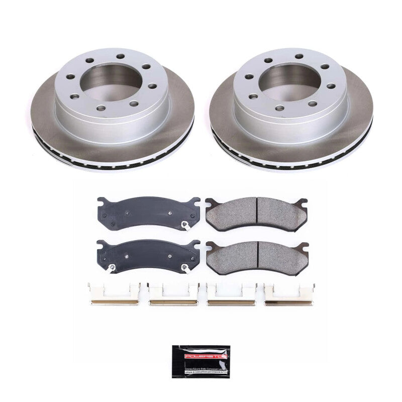 Power Stop 08-13 GMC Yukon XL 2500 Rear Semi-Coated Rotor Kit Brake Kits - Performance Blank PowerStop