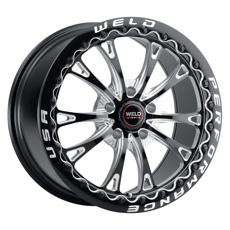Weld S908 18X10 Belmont Drag Beadlock 5X114.3 ET30 BS6.70 Gloss Black MIL Dia 78.1 Wheels - Cast Weld