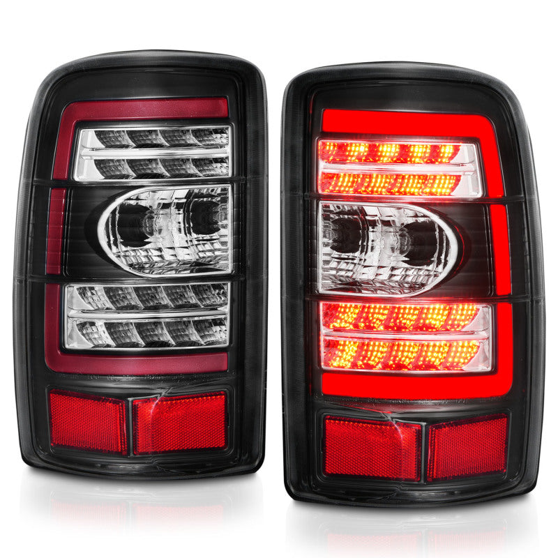 ANZO 2000-2006 Chevrolet Tahoe LED Tail Lights w/ Clear Lens Black Housing Tail Lights ANZO