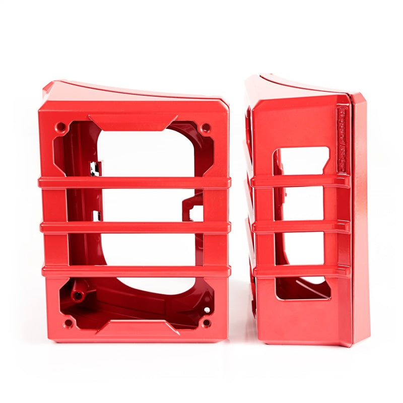 Rugged Ridge 07-18 Jeep Wrangler JK Red Elite Tail Light Guards Light Covers and Guards Rugged Ridge