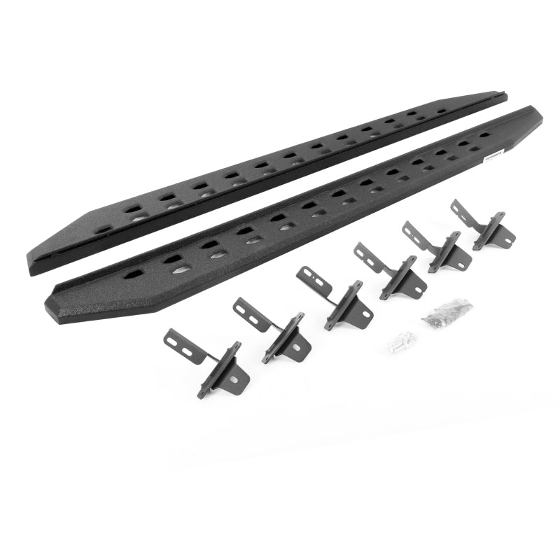 Go Rhino 21-22 Ford Bronco (Excl. Sport) 4DR RB20 Slim Running Boards Kit (w/Brackets) - Bedliner Ct Running Boards Go Rhino