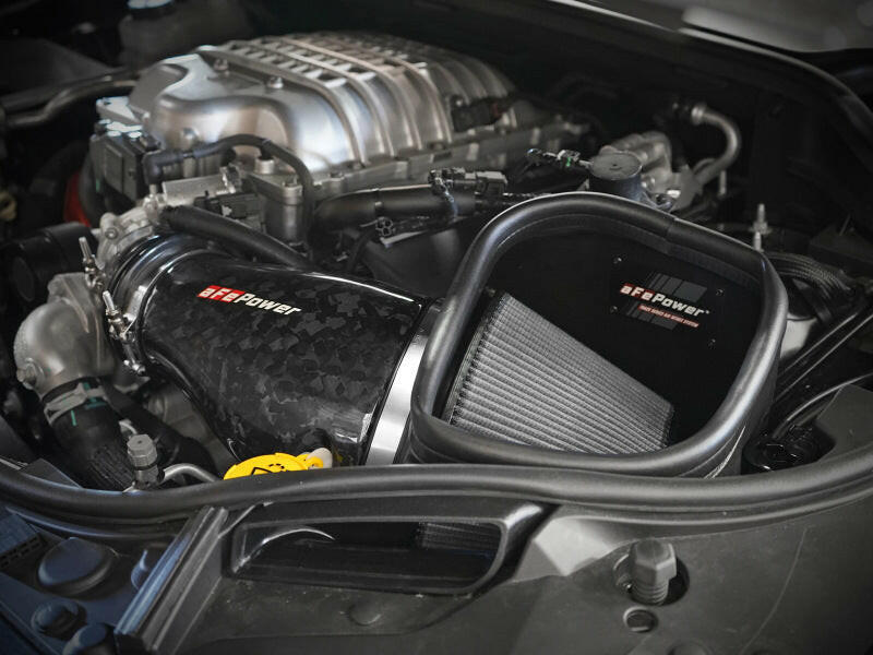 aFe 2021 Dodge Durango SRT Hellcat Track Series Carbon Fiber Cold Air Intake System w/ Pro DRY S Cold Air Intakes aFe