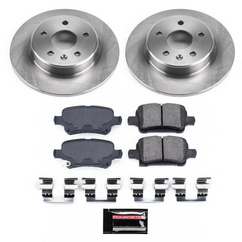 Power Stop 16-19 Chevrolet Volt Rear Semi-Coated Rotor Kit Brake Kits - Performance Blank PowerStop