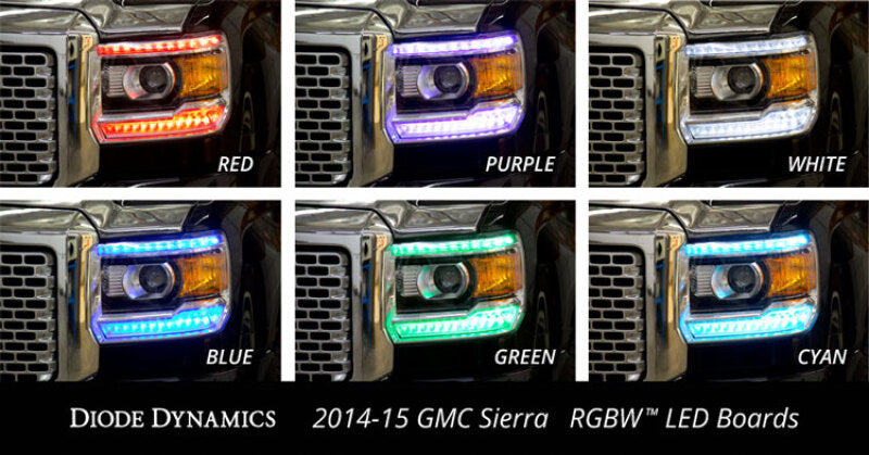 Diode Dynamics 2014-2016 GMC Sierra RGBW DRL LED Boards Light Accessories and Wiring Diode Dynamics