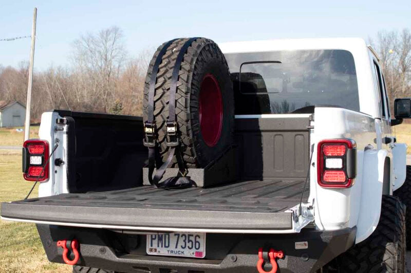 Fishbone Offroad Bed Mounted Spare Tire Mount Truck Bed Rack Fishbone Offroad
