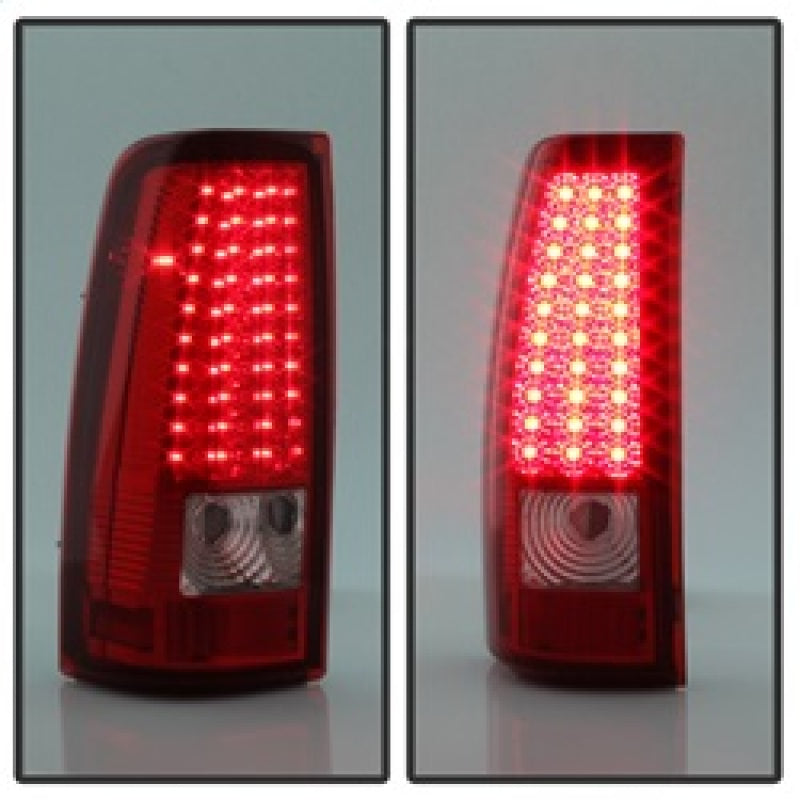 xTune Chevy Silverado 1500/2500/3500 03-06 LED Tail Lights Red Clear ALT-ON-CS03-LED-RC Tail Lights SPYDER