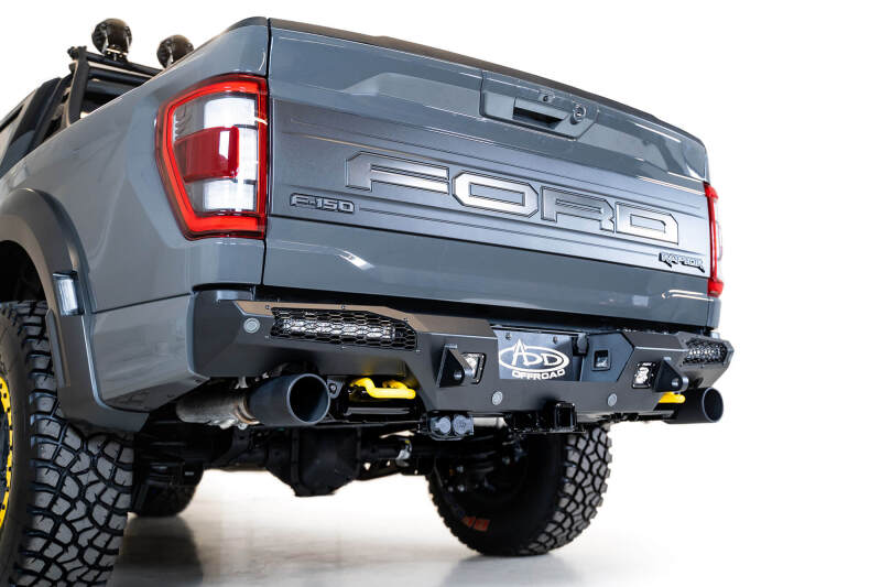 Addictive Desert Designs 21-22 Ford Raptor HoneyBadger Rear Bumper Bumpers - Steel Addictive Desert Designs