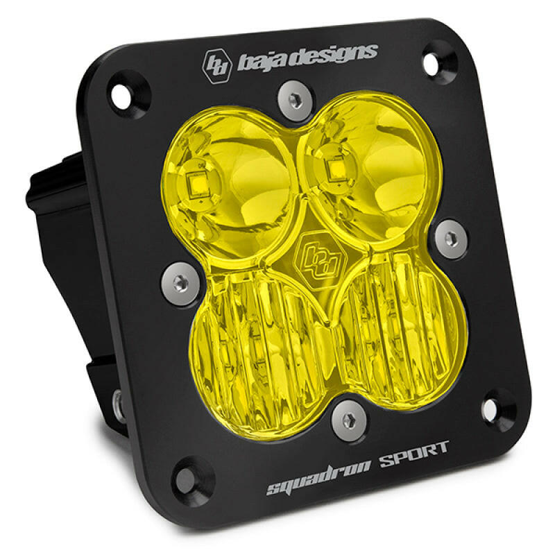 Baja Designs Squadron Sport Driving/Combo Pattern Flush Mount Black LED Light Pod - Amber Light Bars & Cubes Baja Designs