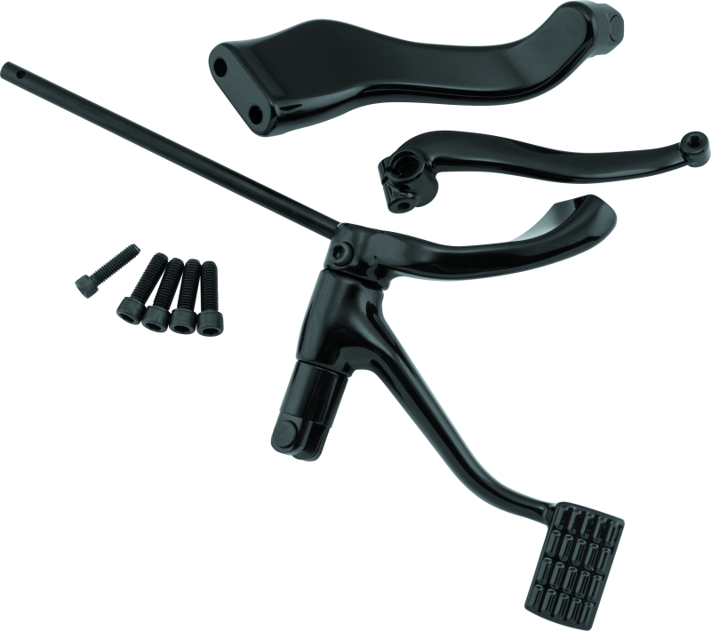 Bikers Choice 14-Up Sportster 2 Inch Extended Mid Control Kit Black Footpegs Bikers Choice