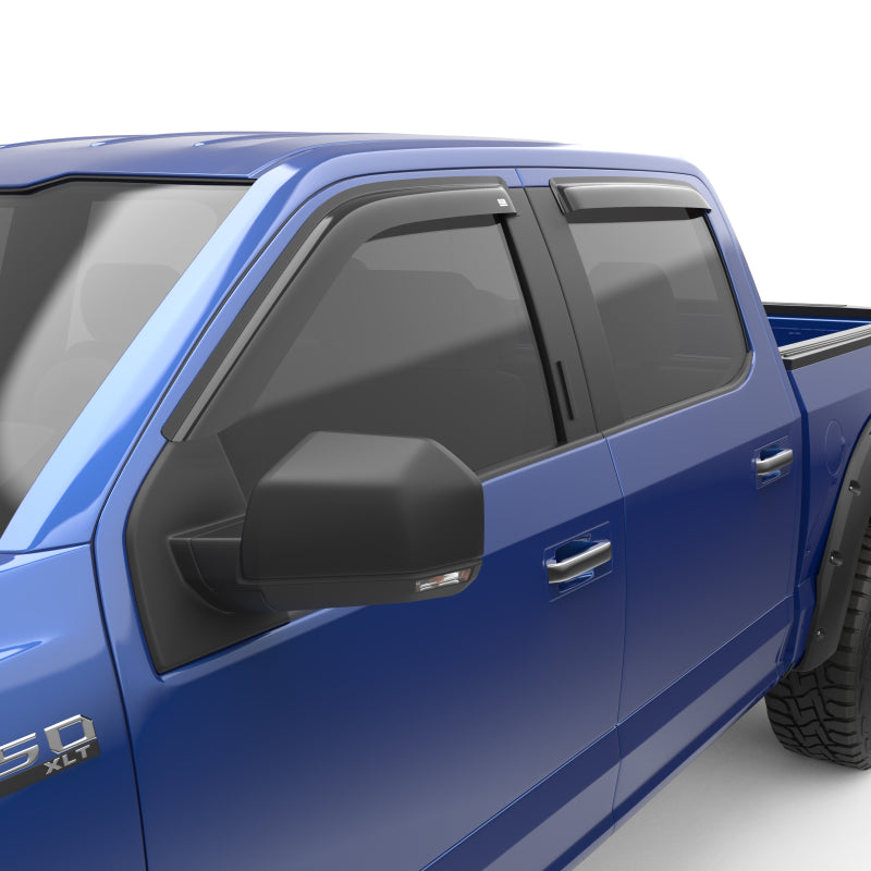 EGR 15+ Ford F150 Super Cab 15+ Tape-On Window Visors - Set of 4 Wind Deflectors EGR