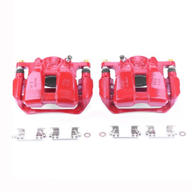 Power Stop 13-18 Honda Accord Front Red Calipers w/Brackets - Pair Brake Calipers - Perf PowerStop
