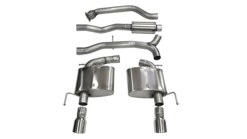 Corsa 2013-2019 Cadillac ATS Sedan 2.0L A/T Polished Sport Dual Rear Cat-Back Exhaust Catback CORSA Performance