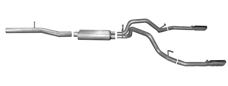 Gibson 14-18 GMC Sierra 1500 Base 5.3L 3in/2.25in Cat-Back Dual Split Exhaust - Stainless Catback Gibson