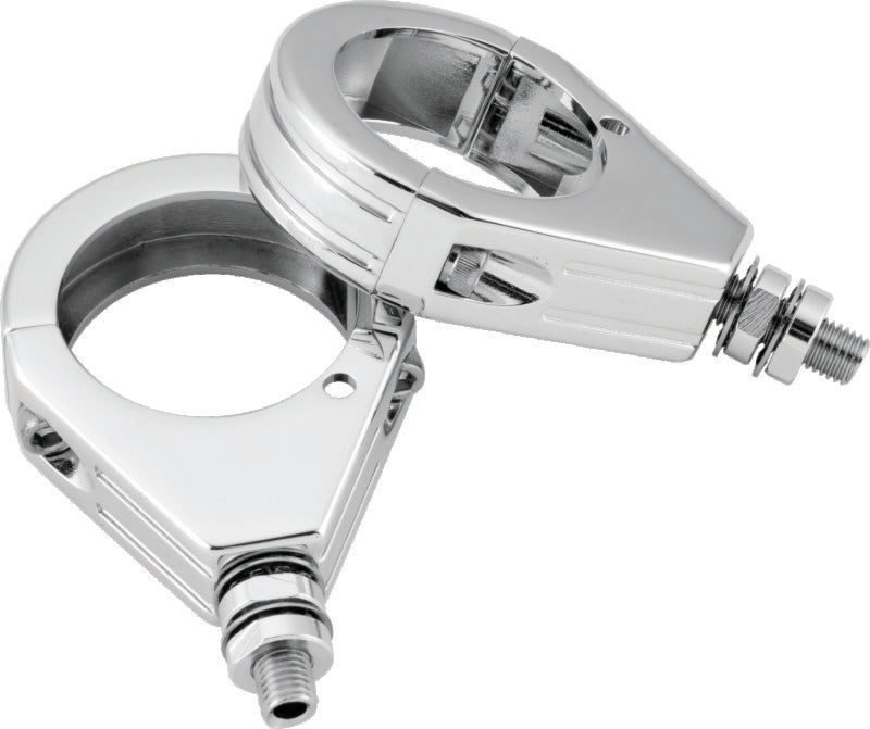 Bikers Choice Chrome Grooved 39MM Clamp With 5/16-18 Stud Universal Custom Pr Brake Hardware Bikers Choice