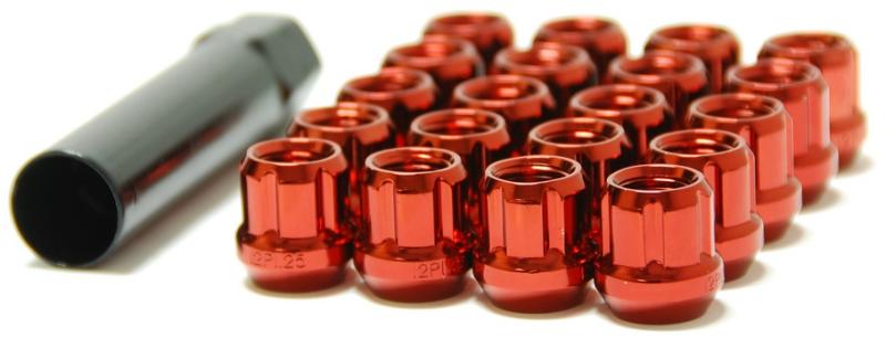 Wheel Mate Muteki Open End Lug Nuts - Red 12x1.50 Lug Nuts Wheel Mate