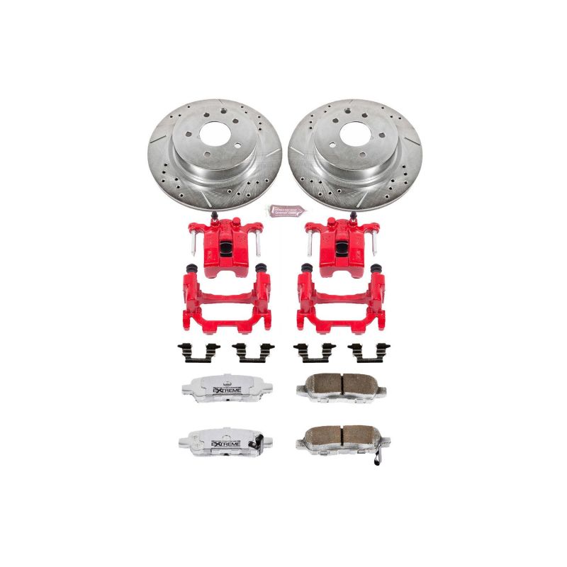 Power Stop 11-12 Infiniti G25 Rear Z26 Street Warrior Brake Kit w/Calipers Brake Kits - Performance D&S PowerStop
