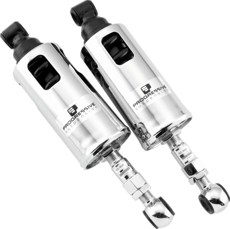 Progressive 00-17 Harley Softail 422 Series Shocks - Chrome Shocks and Struts Progressive