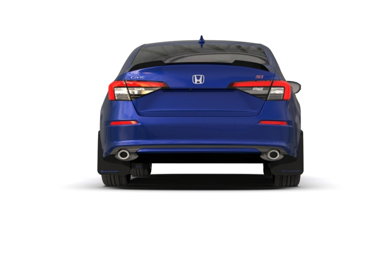 Rally Armor 22-25 Honda Civic/Civic Si/Sport Black UR Mud Flap w/White Logo Mud Flaps Rally Armor