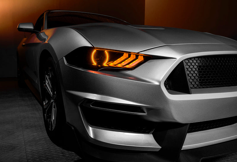 Oracle Lighting 18-23 Ford Mustang Dynamic ColorSHIFT LED Headlights - Black Series Headlights ORACLE Lighting