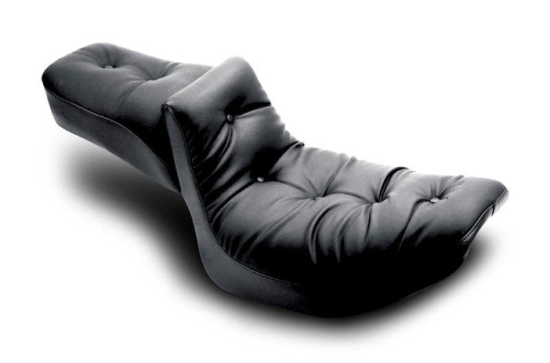 Mustang 82-00 Harley FXR 2PC Seat Regal - Black Two-Piece Motorcycle Seats Mustang Motorcycle