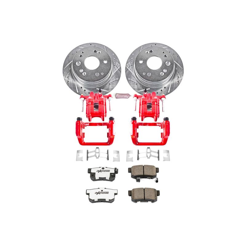 Power Stop 01-03 Acura CL Rear Z26 Street Warrior Brake Kit w/Calipers Brake Kits - Performance D&S PowerStop