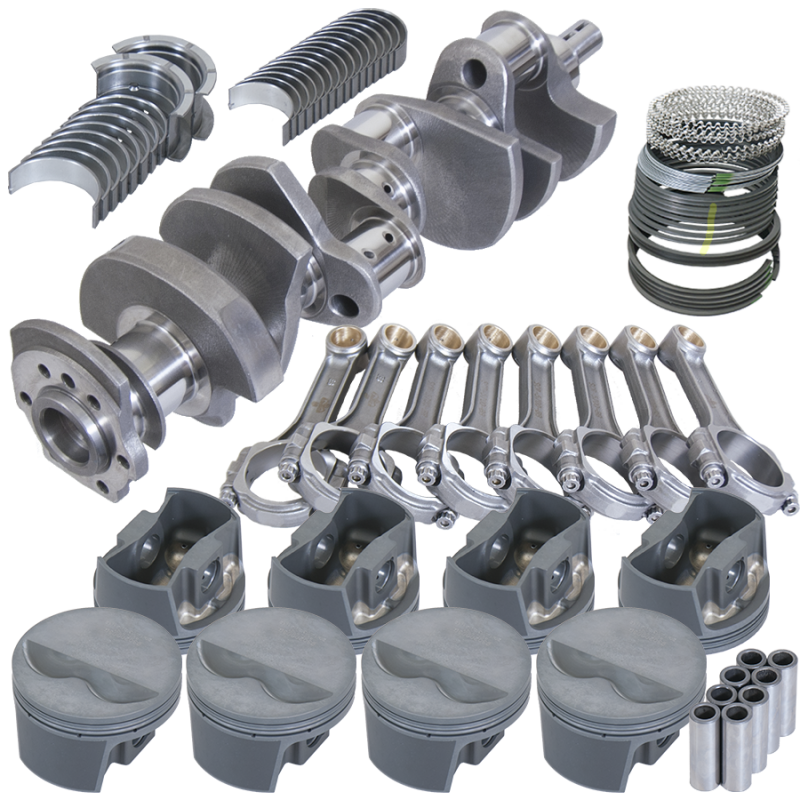 Eagle Chevy 350 3.480in Crank 5.700in I-Beam Rods -5cc Flat Top 4.060in Pistons Rotating Assembly Rotating Assemblies Eagle