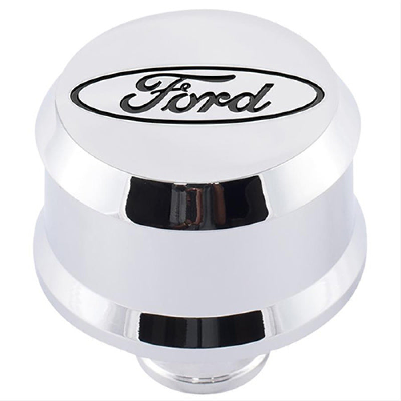 Ford Racing Slant Edge Breather - Chrome Engine Breather Filters Ford Racing
