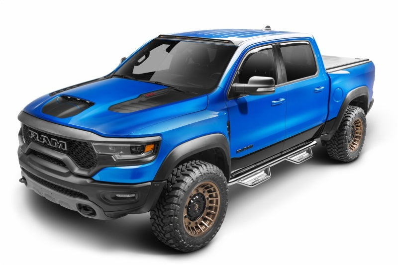 N-Fab Podium SS 19-20 Dodge RAM 1500 Crew Cab - Cab Length - Polished Stainless - 3in Side Steps N-Fab