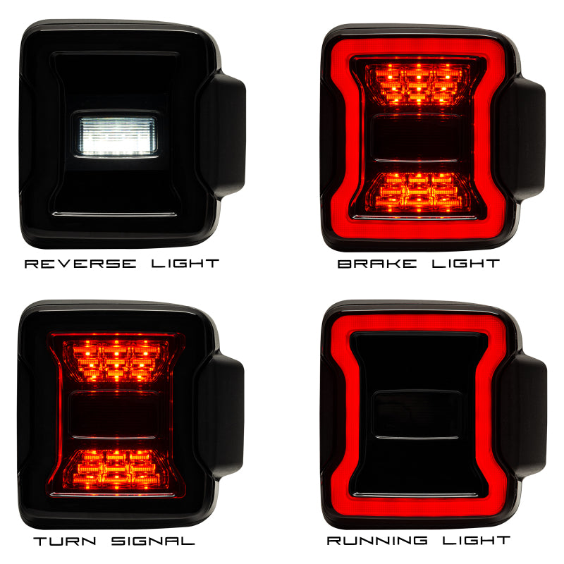 Oracle Jeep Wrangler JL Black Series LED Tail Lights Tail Lights ORACLE Lighting